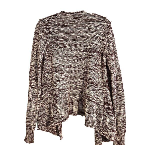 Michael Stars Burgundy Cream Knit Cardigan 1 Grunge, Coffeecore Americana Fall - Picture 3 of 14